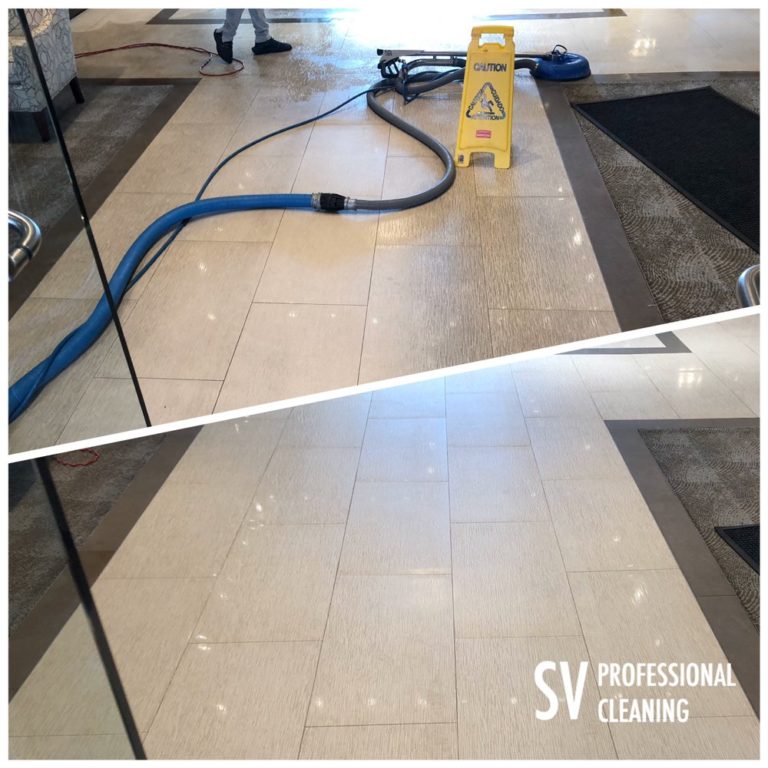 before after images of tile cleaning